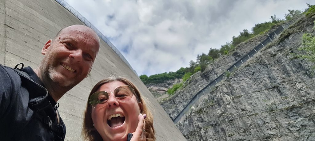 Io e Max alla diga del Vajont