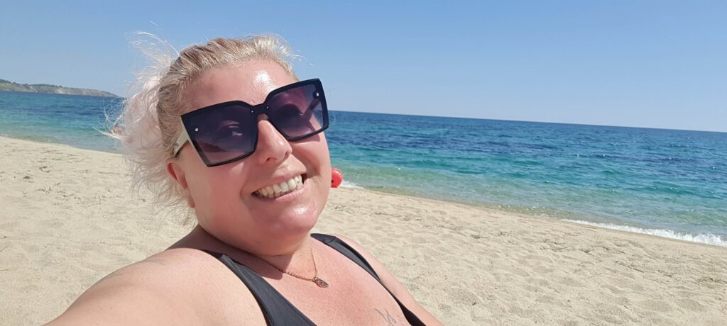 Io in spiaggia a San Leonardo di Cutro