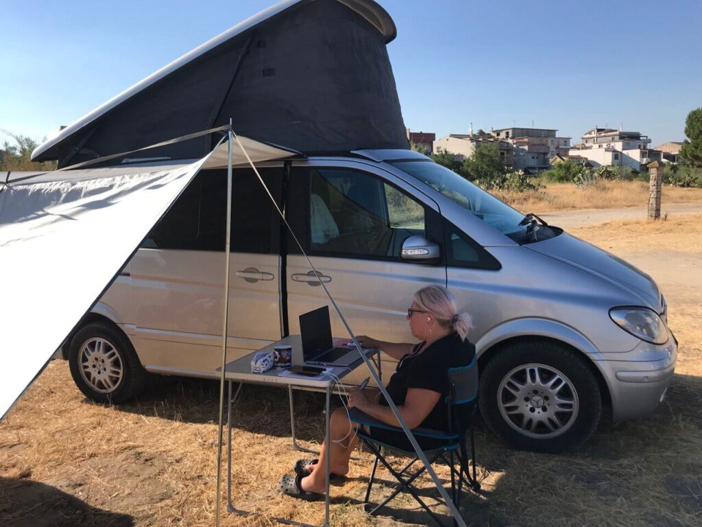 Io durante le ore di corso a Ardore Marina, in Calabria