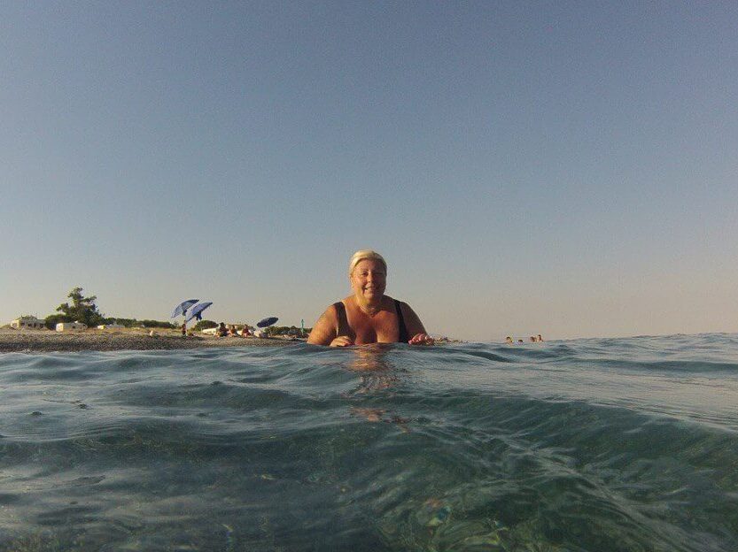 Io in acqua a Ardore Marina