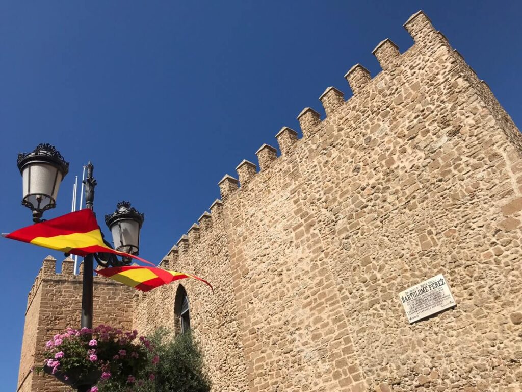 Un lato del Castillo de Luna a Rota, in Spagna