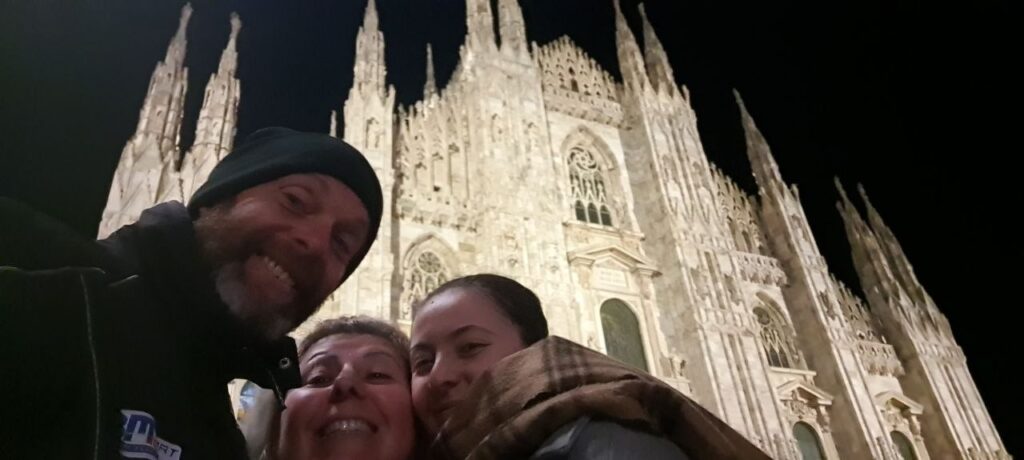 Io, Max e mia figlia Ylenia al Duomo di Milano