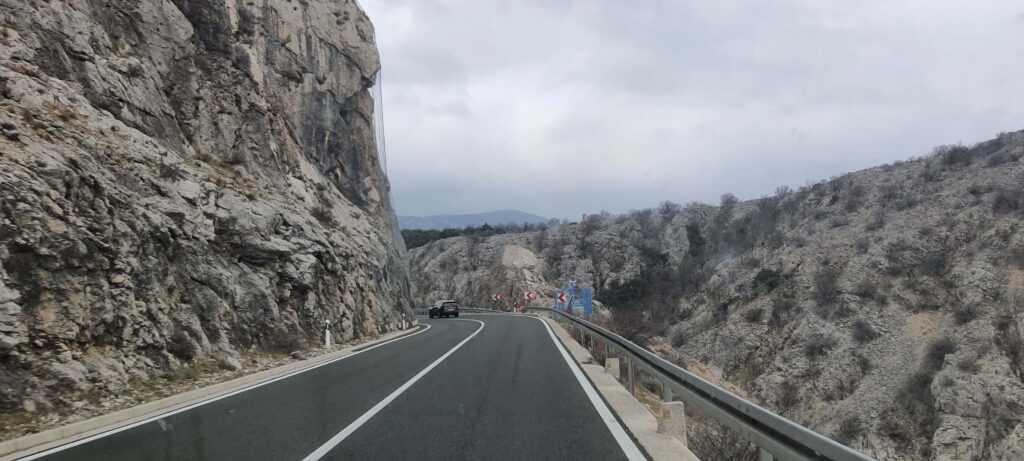Paesaggio lungo la strada, in Croazia.