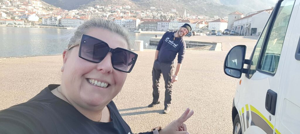 Io e Max al parcheggio di Segna