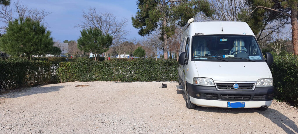Mulon in piazzola al Camping Falkenstein Zadar, in Croazia.