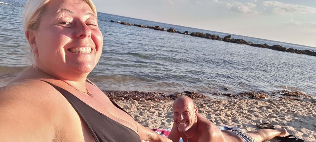 Io e Max in spiaggia a Sciacca