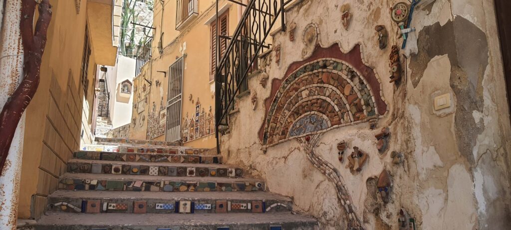 Una scalinata molto particolare a Sciacca