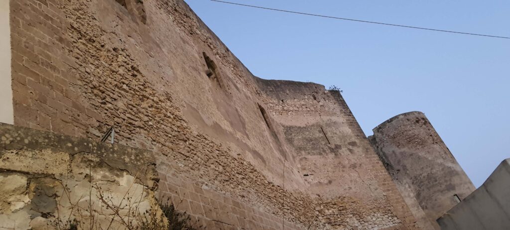 Un lato del Castello dei Luna a Sciacca